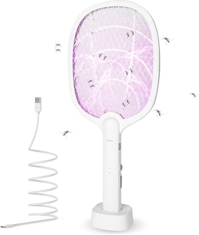 Krachtige Elektrische Vliegenmepper met UV en Accu - 2-in-1 Insectenverdelger