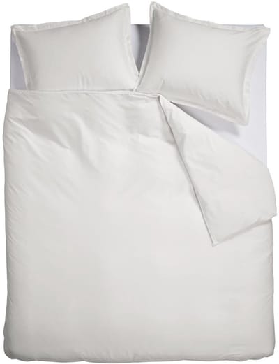 Ambiante Satin Uni dekbedovertrek - Tweepersoons - 200x200/220 cm - Wit