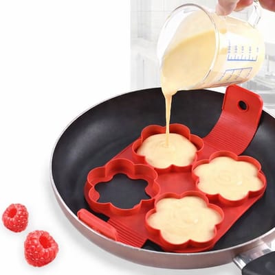 Pannenkoeken Maker I Eierbakvorm I Bakvorm I Bakvorm Ei & Pannenkoek I Antiaanbaklaag I Bakvorm Flipper I Siliconen I Model Ster