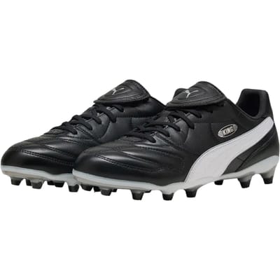 PUMA KING LIGA FG/AG Unisex Sportschoenen - Puma Black-Puma Silver-Puma White