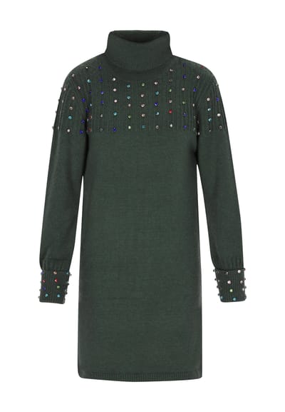 Faina Jurk Dames donkergroen