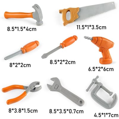 Jouets Éducatifs de Construction Montessori Modèle de Simulation Enfant Ensemble d'Outils de Réparation Scie en Plastique Clé Jeu d'Imitation Cadeau Pour Garçons