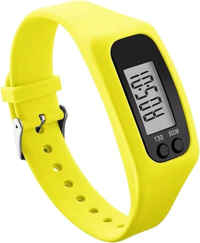 Stappenteller Horloge - Fitness Tracker - Dagelijkse Beweging - Geïntegreerde Sensor - 25 cm - Geel