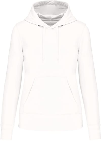 Kariban Ecologische damessweater met capuchon K4028 - White - XS