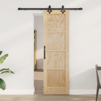 vidaXL - Schuifdeur - ORKDAL - 61 - x - 198,5 - cm - Massief - grenenhout - Naturel