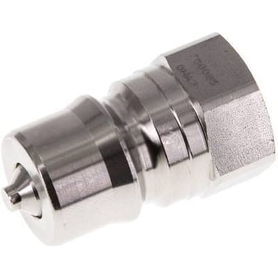 RVS DN 12.5 Hydraulische Koppeling Insteeknippel G 1/2 inch Binnendraad ISO 7241-1 B D 23.5mm