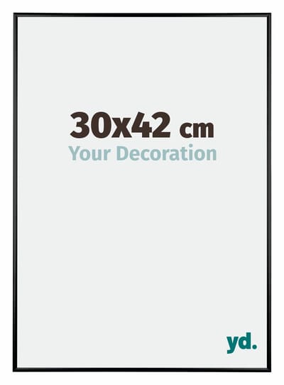 Your Decoration - Fotolijst 30x42 cm - Aluminium - Zwart Hoogglans - Kent