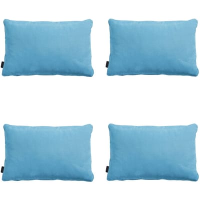 Madison - Sierkussen Panama aqua - Ca. 40x60 cm - Set van 4