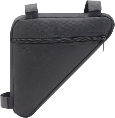 Fiets frame tas - Frametas racefiets - Polyester - Fietsframe opbergtas - Driehoek opbergtas - Opergruimte - Fietstas voor onder fietsframe tas - MTB/Mountainbike/Racefiets Tas Houder Frame Tasje - 28*20cm - Zwart