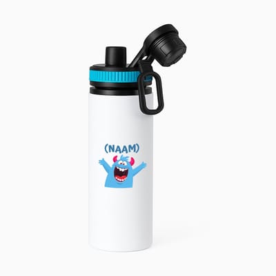 Hacebo® - Blauwe monster waterfles met draaidop blauw - Monster - kinderen - leuk cadeau voor mijn kind - verjaardagscadeau - kado - gift - vriendelijke monster - water fles - 850ML