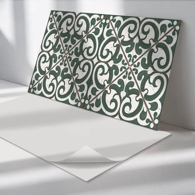 Wallfluent Vinyl Wandpaneel - Patroon met plantenmotieven Wandpaneel PVC - 100 cm x 50 cm - Groente Vinyl Wandpaneel - Set van 1 - Rechthoekig Wandbekleding Vinyl - Texturen Wandpaneel - Zelfklevend Wandpaneel - Wandpaneel Keuken en Badkamer