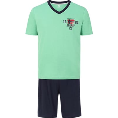 Jan Vanderstorm herren Korte Pyjama - 72/74 - groen - Plus Size