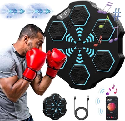 Boxing Machine - Boksmachine - Muzikale Boxmachine - Elektronische, Slim LED, Thuis Trainingsapparaat, Draagbaar Muurmontage, Geschikt voor Volwassenen en Kinderen