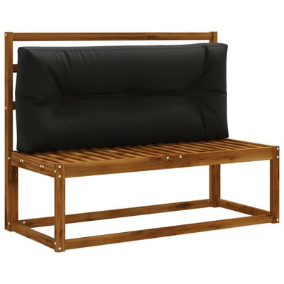vidaXL - Palletrugkussen - VIANEN - 100% - Polyester - Zwart - 120 - x - 40 - x - 12 - cm