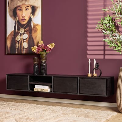 Starfurn - Tv meubel Ambiance - Zwart - 35x200x30 cm