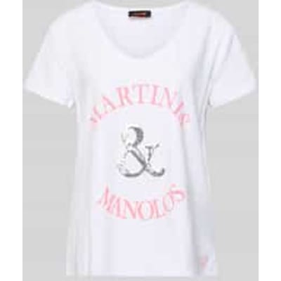 Relaxed fit T-shirt met paillettenversiering model 'Martinis Manolos'