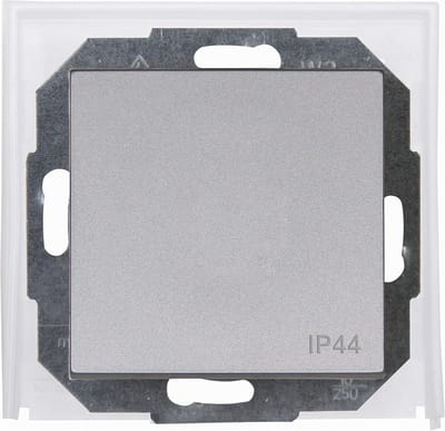 Kopp Athenis inbouwspot, vochtbestendig, 3-voudig frame, staalkleurig, 402747086