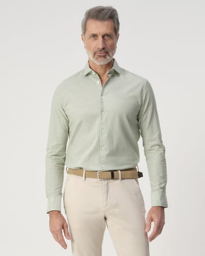 Campbell Casual Overhemd Misteltoe Green Heren