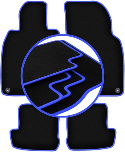 CARLUX-BLUE automatten voor: Porsche 911 (type 991) coupé, targa, cabrio (2010-2019)