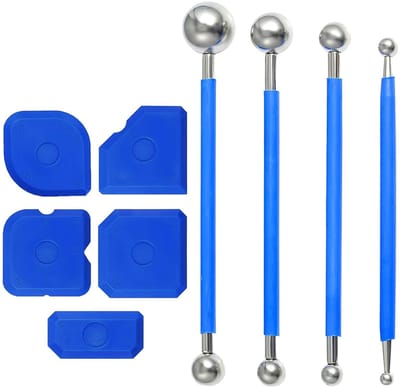 Dailygoods- Siliconen Voegenverwijderaar 9 Stuks - Gereedschapsschraperset - Voegentrekker - Afdichtingsgereedschap - Schraper - Voor Badkamer/Keukentegels - Voegenschraper