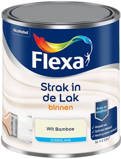 Flexa - Strak In De Lak Binnenlak Zijdeglans - Wit Bamboe - Mengverf - 1 L