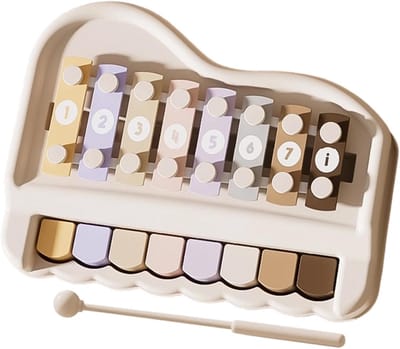 Kinder Piano Speelgoed - Muziekinstrument Speelgoed - Vroeg Leren Muziek - 8 Kleurrijke Toetsen