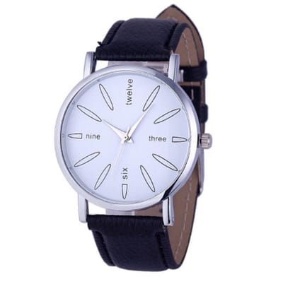 Fako Bijoux® - Horloge - Swirl - Zwart