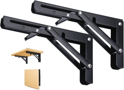Set van 2 Zware Klapconsoles (500mm) voor Planken - Inklapbare Plankdragers van Roestvrij Staal