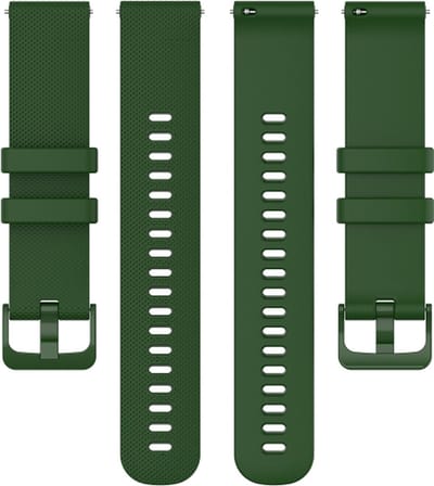 Siliconen bandje - geschikt voor Garmin Vivoactive 4 / Venu 2 / Venu 3 / Forerunner 255 / 265 - donkergroen