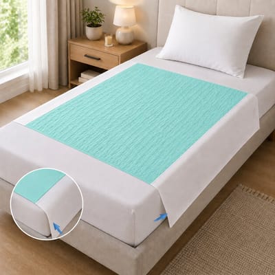 Safe Age® wasbare incontinentie onderleggers met instopsroken - voor volwassenen, huisdieren en kinderen - matrasbeschermer - anti slip - Groot met instopstroken