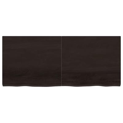 vidaXL - Wandschap - behandeld - massief - eikenhout - donkerbruin