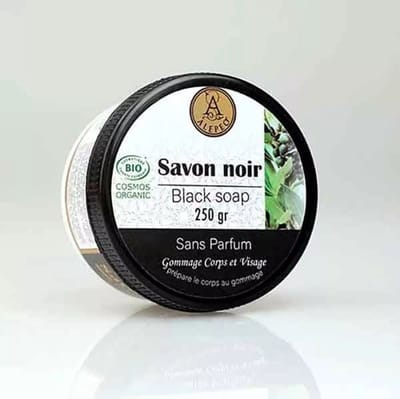ALEPEO Premium Black Soap Scrub Hammam – 100% Natuurlijk & COSMOS ORGANIC - Parfumvrij