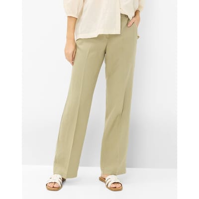 Brax Dames Palazzobroek  Style MAINE FADED KHAKI Groen Khaki, groen - khaki, maat 36
