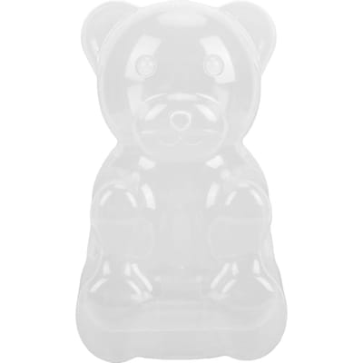 Grand Contenant Pot Ours en Plastique Transparent Boîte Cadeau Ours Distributeur Boîte à Bonbons Remplissable pour Cadeaux d'Anniversaire