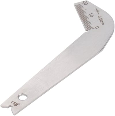 Dailygoods- Boorslijpmeter Roestvrij staal - Draagbaar/Lichtgewicht - Nauwkeurigheid 0,5 mm - Meetbereik 0-20 mm - Hoek 118° - Efficiënte boorpunthoek - Boormeter