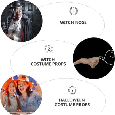 Halloween accessoire – nep neus - heksen neus - heks-griezelig - opzetbare neus - verkleden - eng - trick or treat – accessoire - verjaardag – verassing – happy halloween - halloween - haakneus - foute feest - spokenhuis - carnaval – versiering