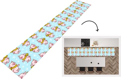 Keukenloper - Loper keuken - Varken - Sjaal - Kinderen - Kerst - Patronen - 300x50 cm - Keukenloper vinyl