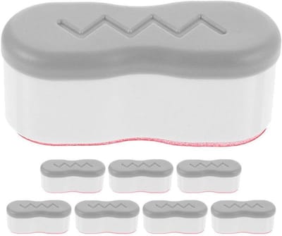 Toiletbril Bumper - Toilet Buffer Pad - Geluid Dempen - Zelfklevende Bevestiging - 8 stuks - Grijs Wit