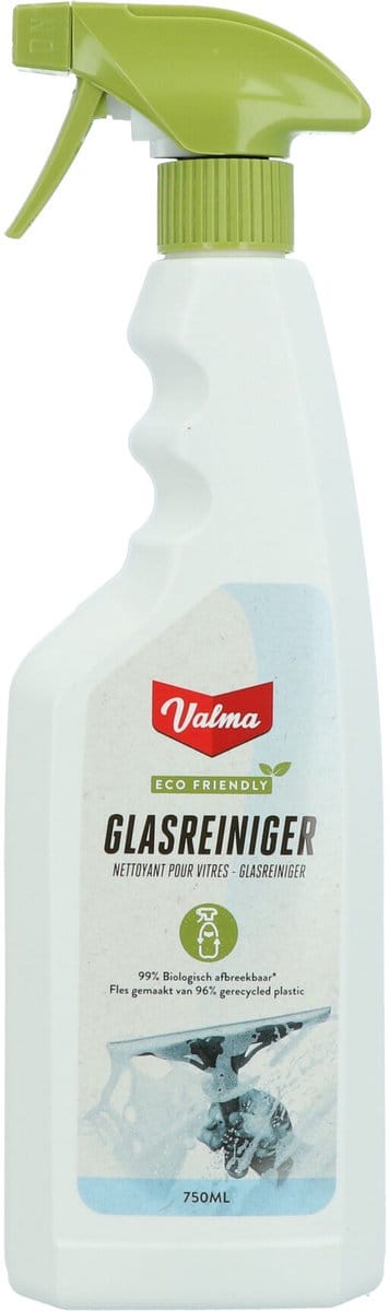 Valma ECO Friendly Glasreiniger Spray - Streeploos reinigen - Frisse geur - 750ml