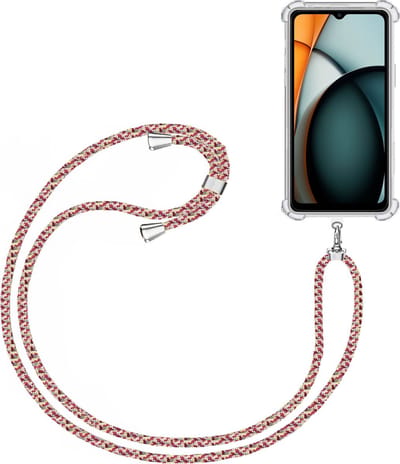 Telefoonkoord + Hoesje Geschikt voor Xiaomi Redmi A3 - Lengte Verstelbaar - Telefoonketting - Shock Proof Case - Meerkleurig