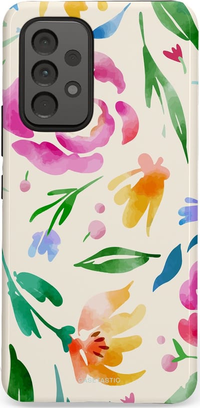 Casetastic Hoesje Geschikt voor Samsung A53 - Stijlvolle Beschermende Duo-layer Case - Floral Flow
