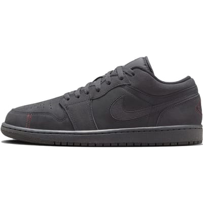 Air Jordan 1 Low SE Craft Dark Smoke Red Heren Sneakers Grijs Donker-Rook-Grijs Varsity-Rood FD8635-001 43
