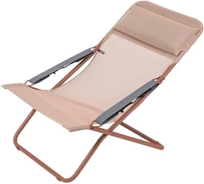 Opvouwbare Loungestoel - Zonnebed Tuinstoel - Ontspannen Buiten - Verstelbare Posities - 112 cm Diep - Oranje