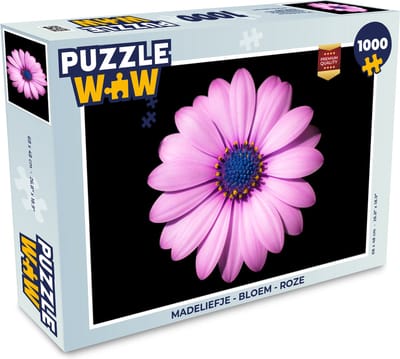 Puzzel Madeliefje - Bloem - Roze - Legpuzzel - Puzzel 1000 stukjes volwassenen