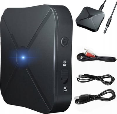 2 In 1  Bluetooth Ontvanger + Zender - Oplaadbaar -  Bereik 10 M - Bluetooth: 4.2 + EDR –  200mAh