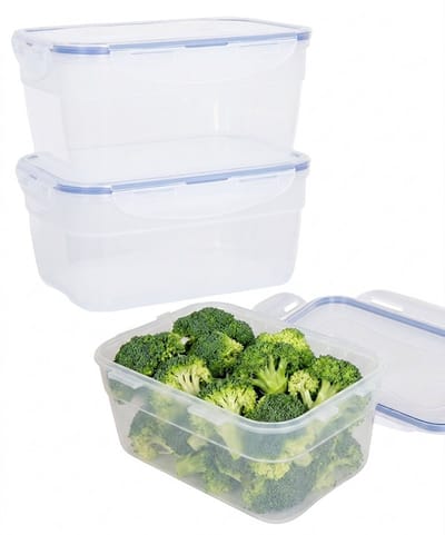 Lock&Lock Diepvriesbakjes - Meal prep bakjes - Vershoudbakjes - 1.8 liter - Set 3 stuks - In elkaar stapelbaar - 100% lekvrij - BPA vrij - PFAS vrij - Magnetron bakjes met deksel - Diepvriesdozen - Bewaarbakjes - Vershouddoos - Transparant