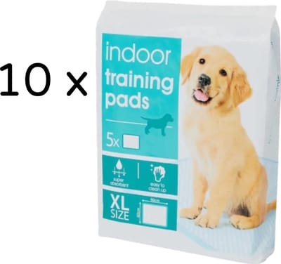 Puppy Trainingpads XL - Set van 10 Super Absorberende en Lekvrije Matjes (60 x 90 cm)