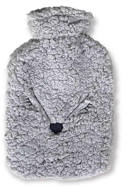 Dailygoody - Warmwaterkruik - Bedfles - Ideale bedwarmer - 2 liter - Zachte fleece-bekleding - Perfect voor spierpijn en krampen - Grijs