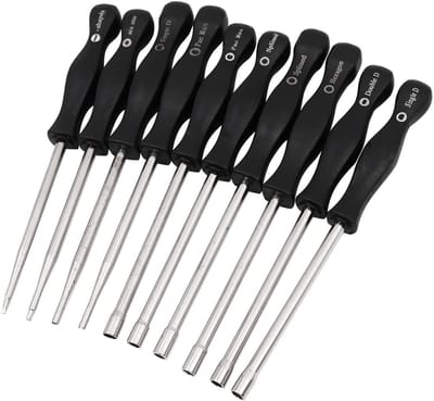 Dailygoods- Carburateur Instelschroevendraaier 10 Stuks - Universele Gereedschapsset - 2-Takt Motor - Nauwkeurige Afstelling - Gemarkeerde Handgrepen - Carburateur Gereedschapset