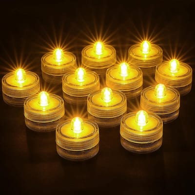 carmdering - LED Kaarsen - Dompelbare Teelichten - Decoratieve Lichtjes - Waterdicht Ontwerp - ABS Kunststof - Veilig En Rookvrij - Ideaal Voor Sfeerverlichting - 8 Stuks